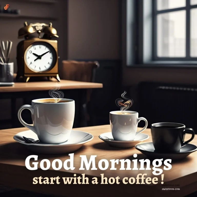 Coffee and clock good morning 1