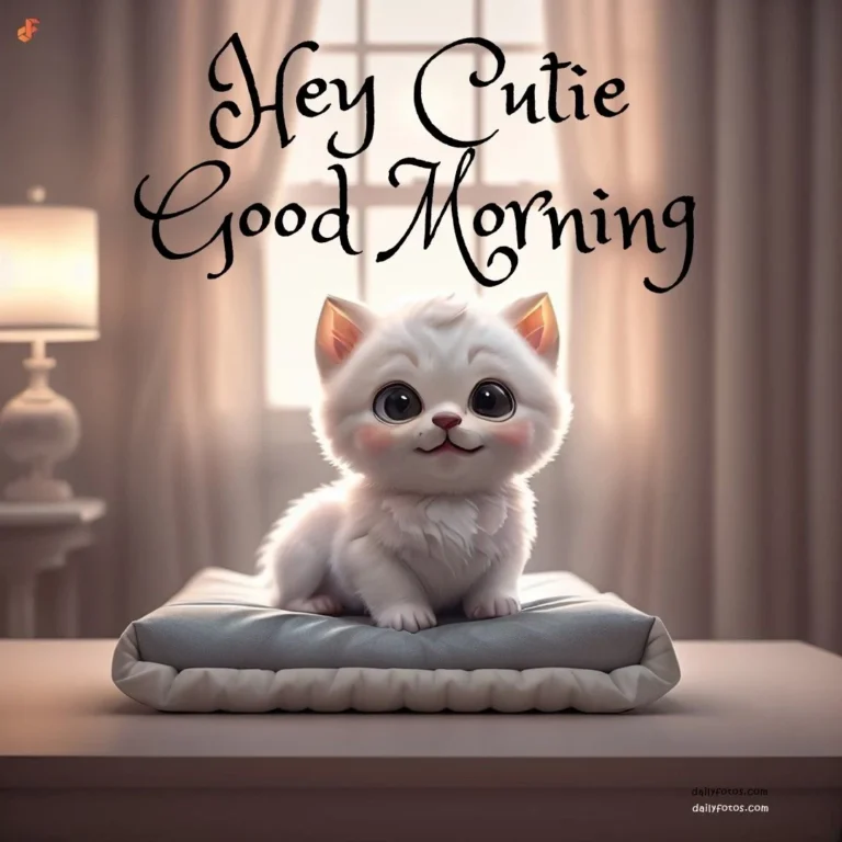 kitten in bed good morning 2