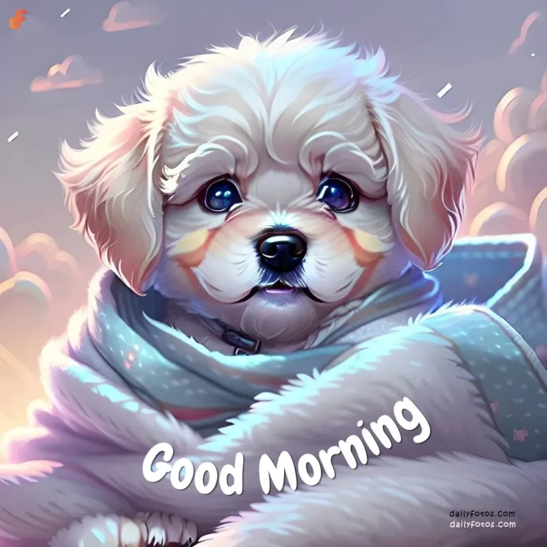 Good morning images puppy in blanket good morning 1