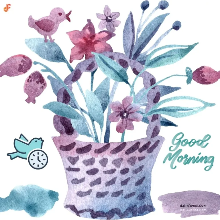 Water color good morning image