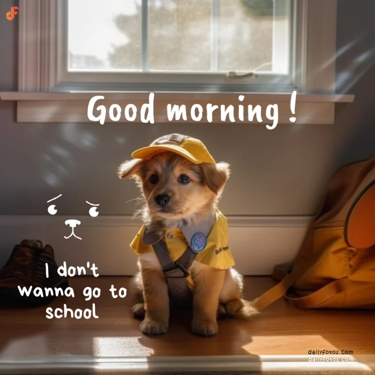 a cute puppy wearing scout outfit morning sunlight from window 2