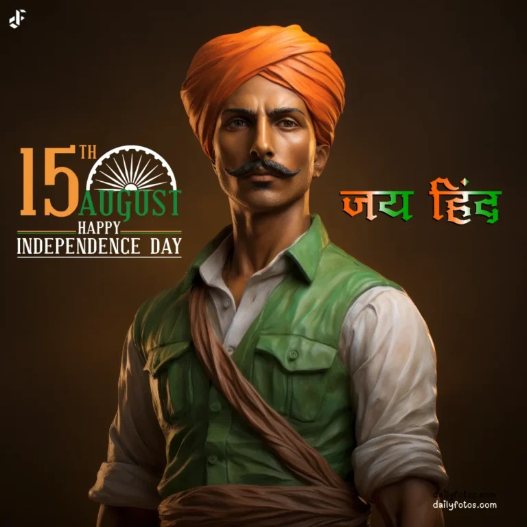 Independence day poster showing bagat singh 15 august photo independence day dp
