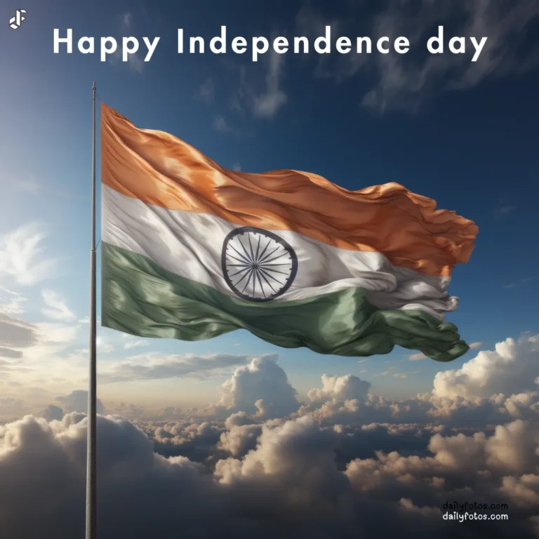 Indian flag above clouds independence day 2023 hd image for whatsapp