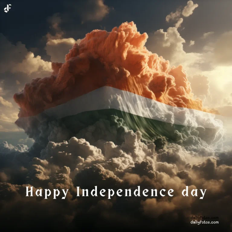 indian flag in clouds happy independence day image Full HD 15 August Background