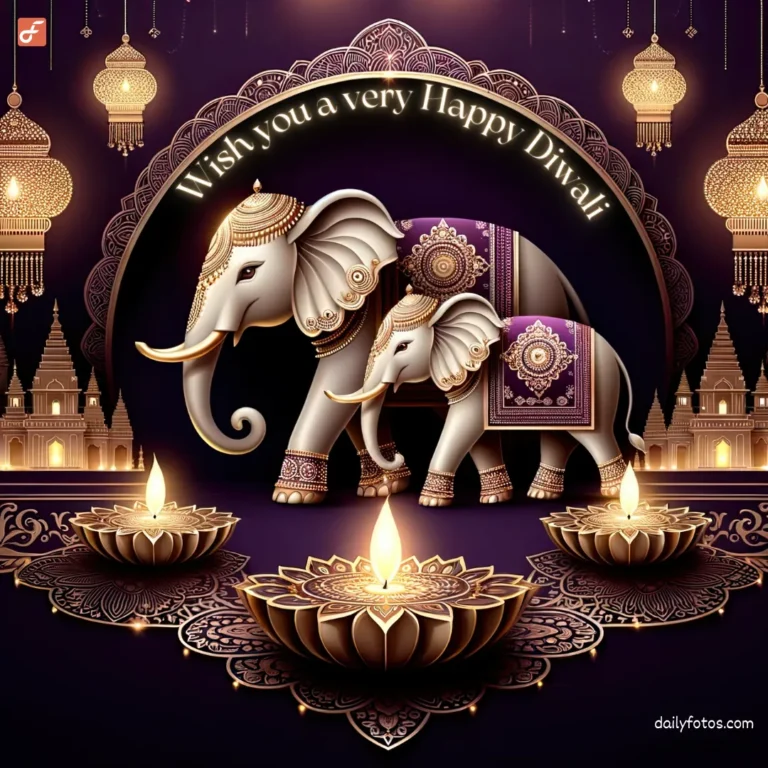 2 elephants unique diwali diya 3d images happy diwali wishes in English