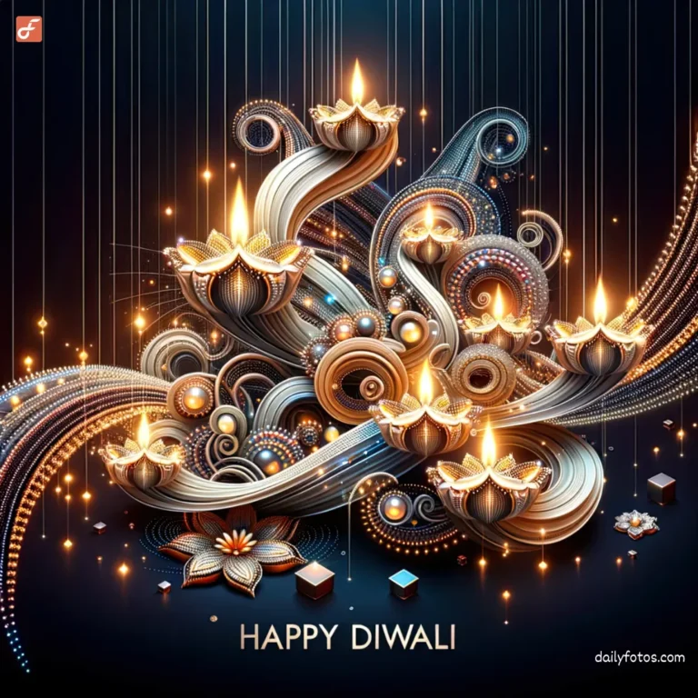 3d abstract swirls gems and diyas diwali decoration ideas happy diwali images 2023