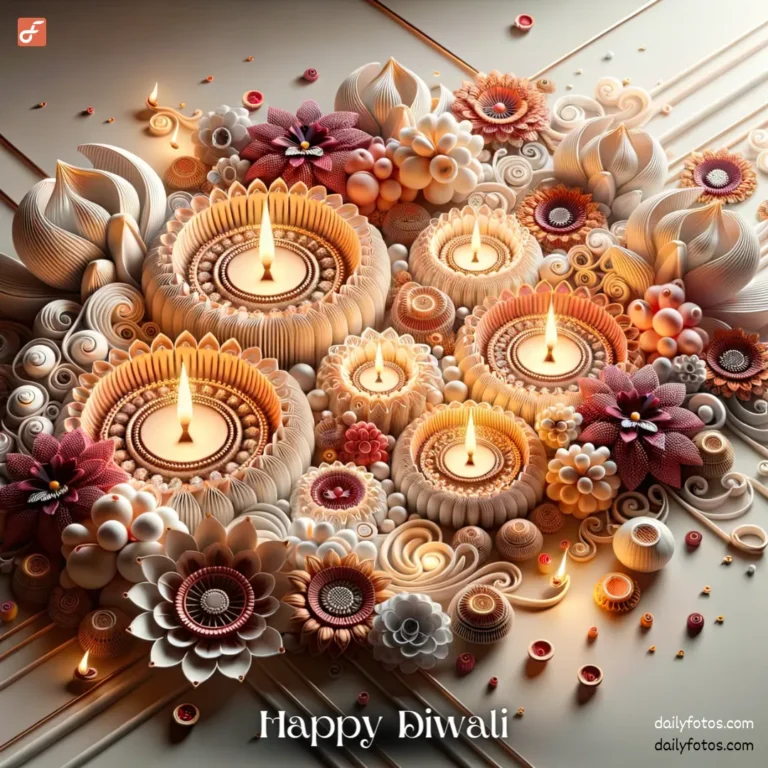 3d diwali diyas and flowers art diwali image happy diwali image hd free download