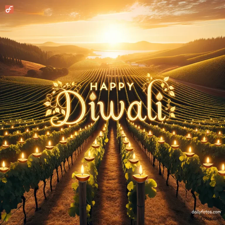 decorated plants field happy diwali message in English best diwali background image hd free download
