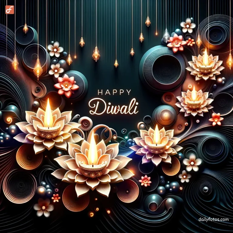 diwali ai art abstract 3d diya and flowers happy diwali background best diwali whatsapp status