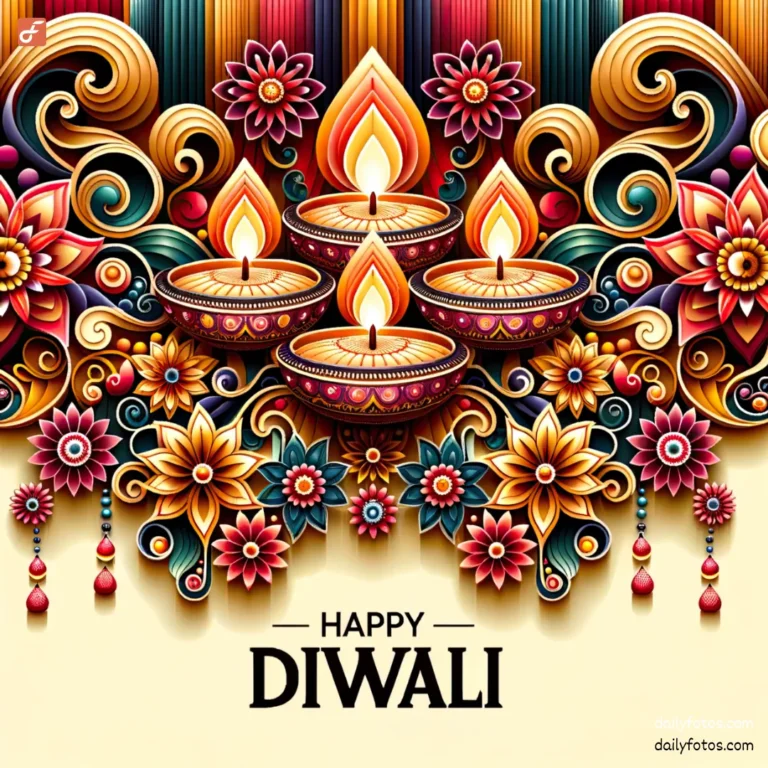 diwali ai art diya and flowers happy diwali text diwali background hd