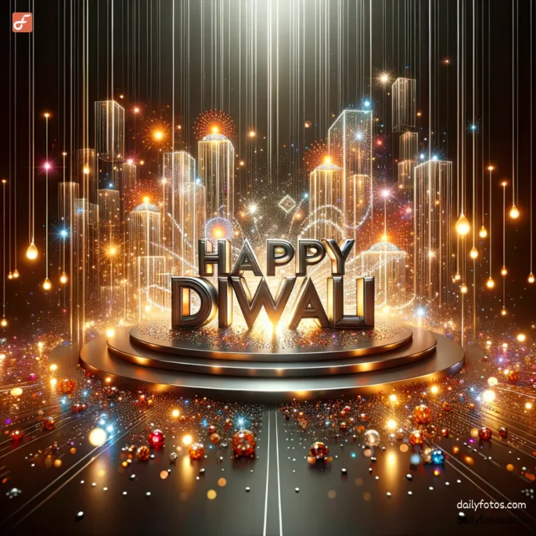 diwali decoration with gems and lights ai art happy diwali text in 3d best diwali wallpaper