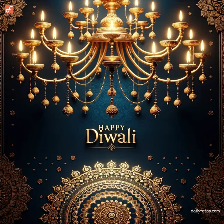 unique golden chandelier diwali diya decoration ideas happy diwali wishes in English deepam rangoli